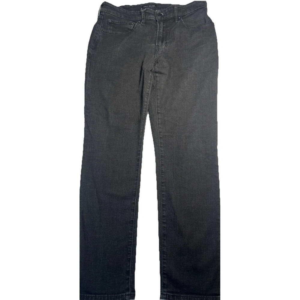 Lucky Brand 121 Heritage Slim Jeans Mens 32x30 Black Dark Wash Denim Pants (241)